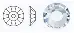 00030/438-61-612/CRYSTAL MC Loch Rose VIVA12 1H камни пришивные фольгированные. Каталог товарів. Стрази. Preciosa
