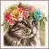 PN-0189339 Набор для вышивки крестом LanArte Flower crown Maine coon "Цветочная корона Мей-кун". Каталог товарів. Набори