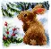 PN-0147712 Набор для вышивания ковровая техника Rabbit in the snow Кролик на снегу 40х40 (подушка). Catalog. Kits