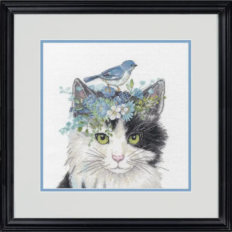 70-35433 Набір для вишивання хрестиком «Floral Crown Cat//Квітковий кіт» DIMENSIONS. Catalog. Kits