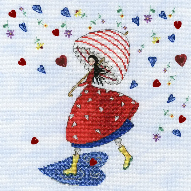 XMM1 Набор для вышивания крестом Flower Rain "Цветочный дождь" Bothy Threads. Каталог товарів. Набори