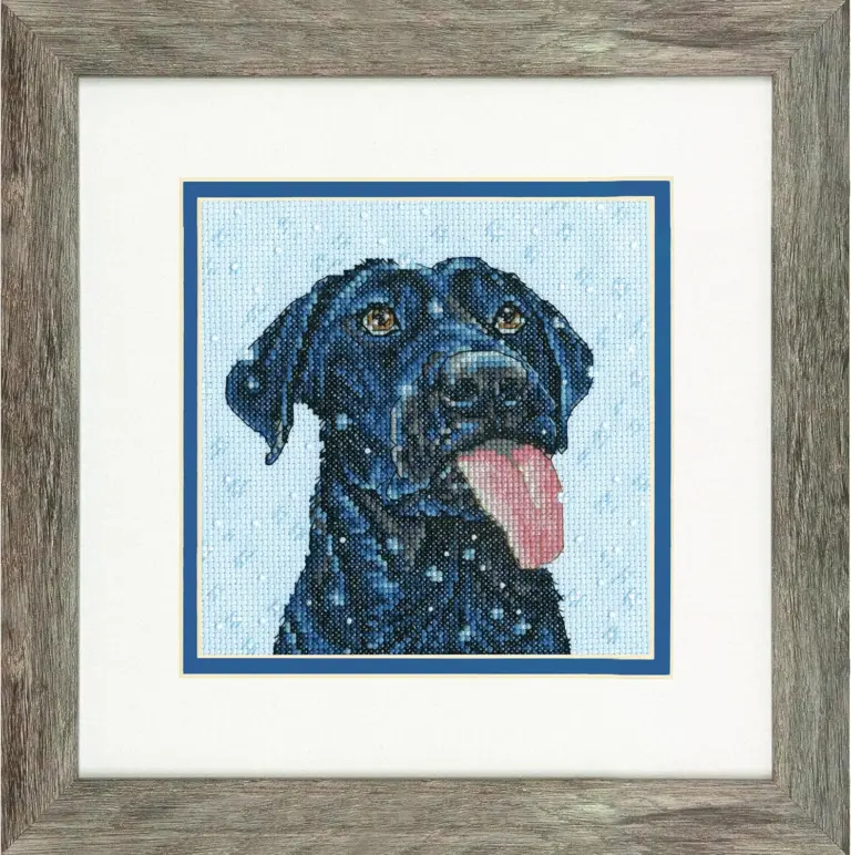 70-65229 Набір для вишивання хрестиком «Snow Dog//Сніжний пес» DIMENSIONS. Catalog. Kits