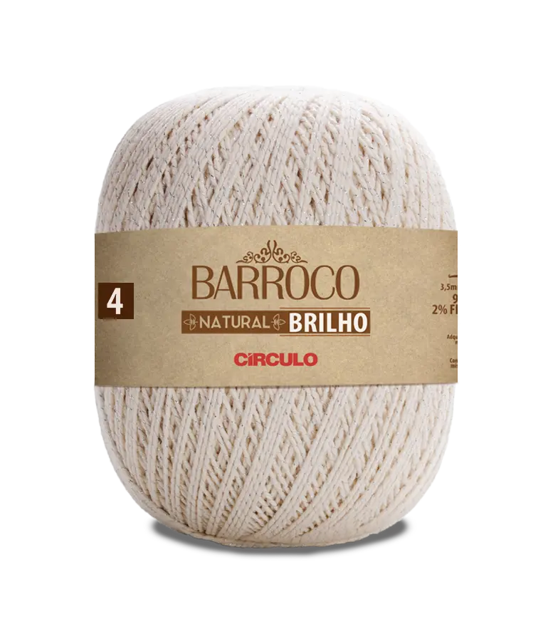20 BARROCO BRILHO 4 SILVER (98%%бавовна, 2 %% металік, 700гр. 1150м. ). Каталог товарів. Вязання. Пряжа Circulo