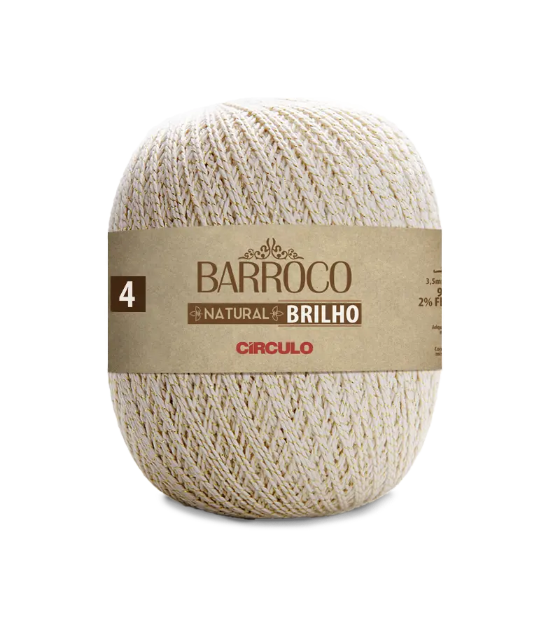 20 BARROCO BRILHO 4 GOLD (98%%бавовна, 2 %% металік, 700гр. 1150м.). Каталог товарів. Вязання. Пряжа Circulo