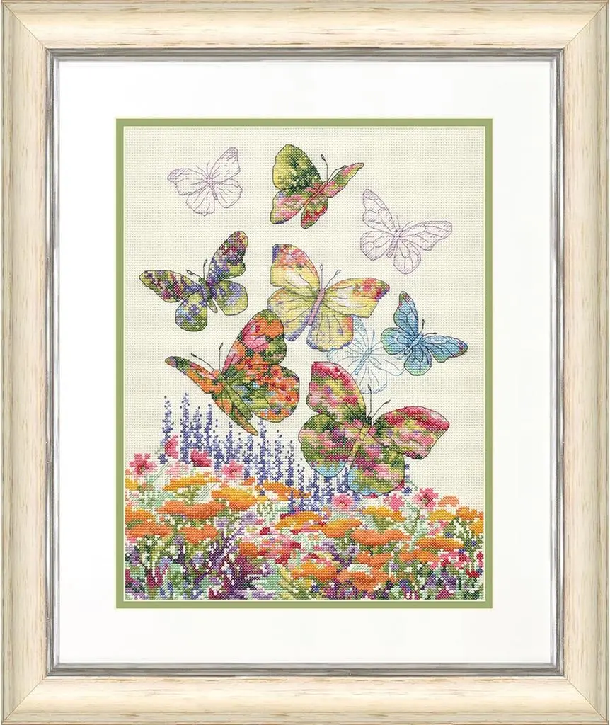70-35448 Набір для вишивання хрестиком Flower butterflies/Квіткові метелики DIMENSIONS. Каталог товарів. Набори