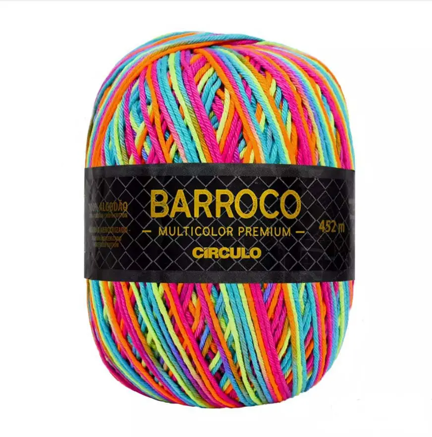 9278 BARROCO MULT. PREMIUM (100%% бавовна мерсерізована, 200гр. 226м. ). Каталог товарів. Вязання. Пряжа Circulo