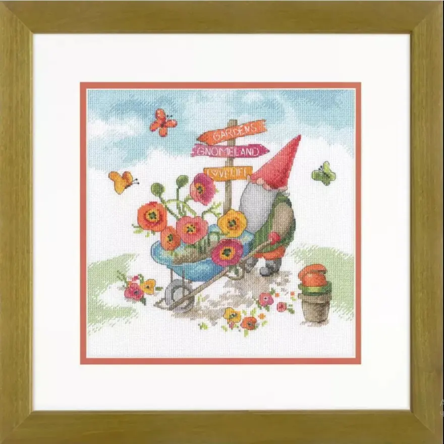 70-35441 Набір для вишивання хрестиком «Garden Gnome//Садовий гном» DIMENSIONS. Каталог товарів. Набори