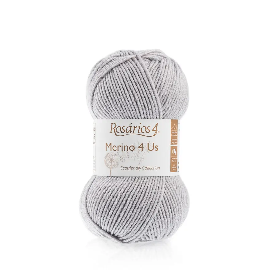 62 Merino 4 Us пряжа (100%% мериносова вовна - без мулесингу), колір Сірий 50 г моток ROSARIOS. Каталог товарів. Вязання. Пряжа ROSARIOS