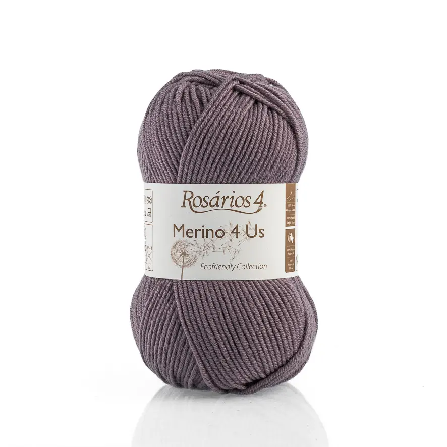 25 Merino 4 Us пряжа (100%% мериносова вовна - без мулесингу), колір Чорниця 50 г моток ROSARIOS. Каталог товарів. Вязання. Пряжа ROSARIOS