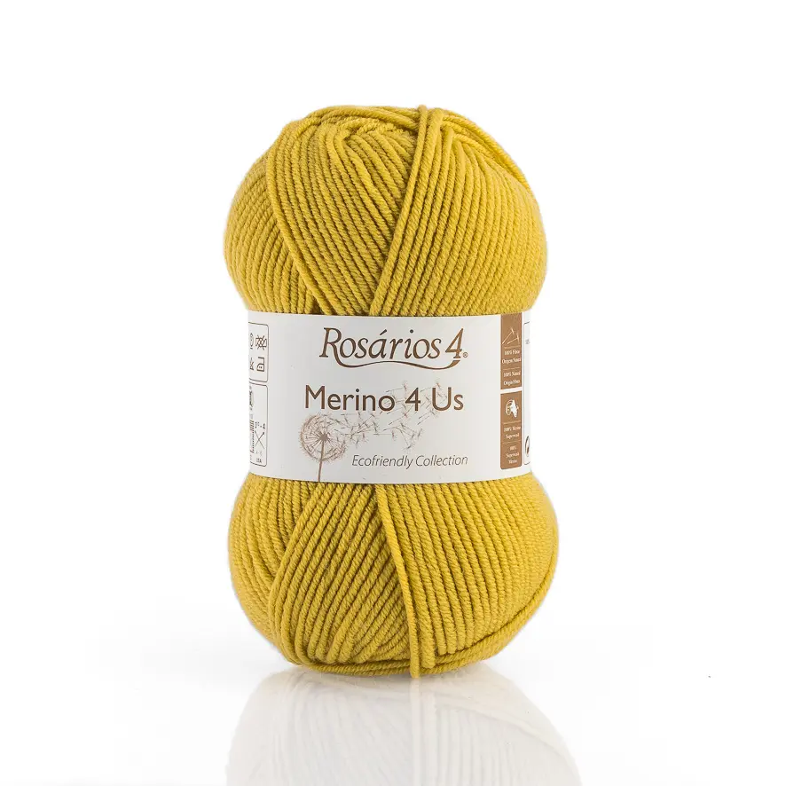 54 Merino 4 Us пряжа (100%% мериносова вовна - без мулесингу), колір Гірчиця 50 г моток ROSARIOS. Каталог товарів. Вязання. Пряжа ROSARIOS