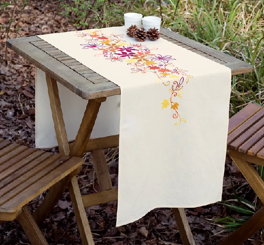 PN-0145464 Набор для вышивания дорожка Осенние листья - Vervaco. Каталог товарів. Набори