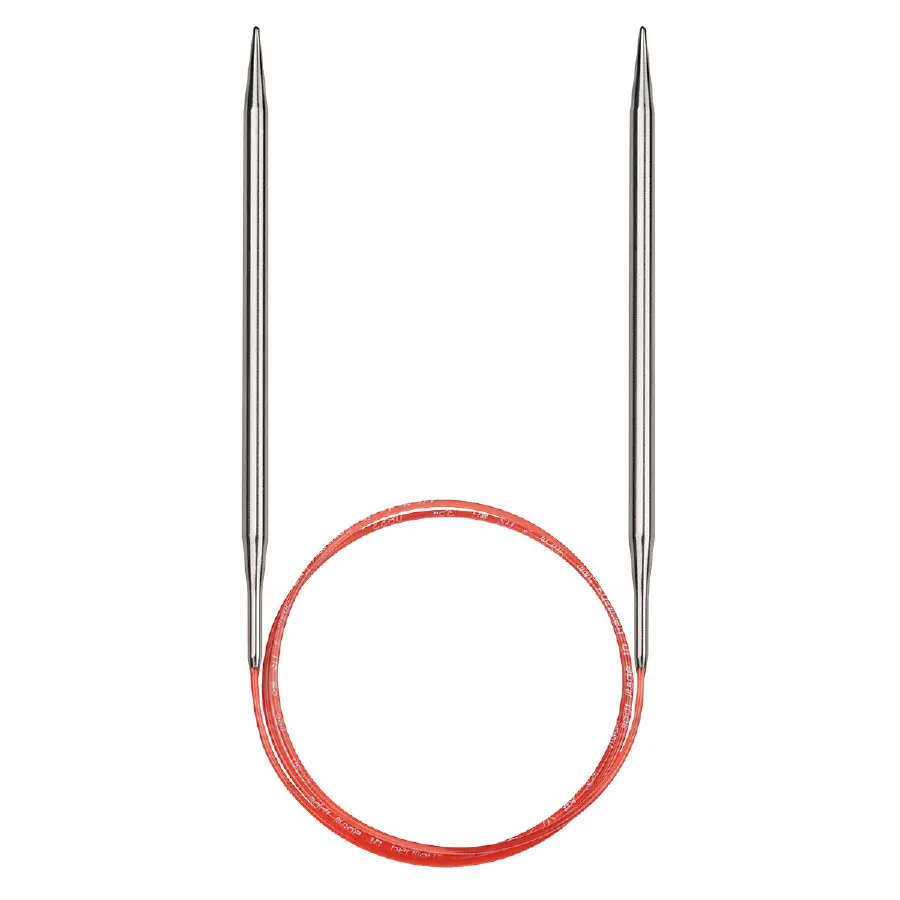 775-7 (80см/2,25мм) Кругова спиця для в'язання silver/латунь біла бронза з пластиковим кабел. Addi. Каталог товарів. Вязання. Спиці