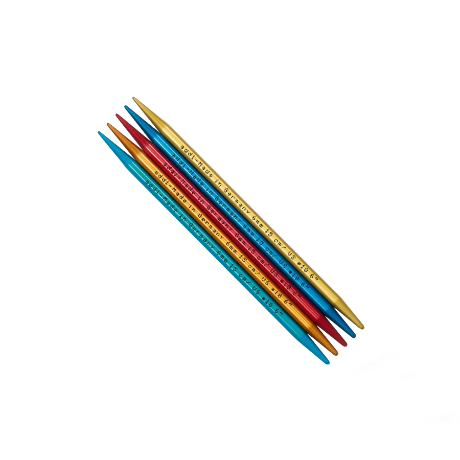 204-2 (15см/8,0мм) Панчішні спиці надлегкі/алюміній анодований, Addi. Каталог товарів. Вязання. Спиці