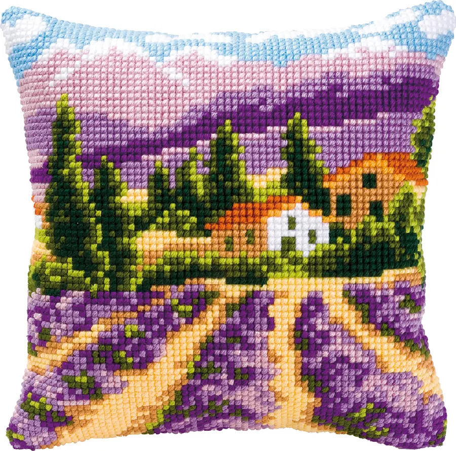PN-0008637 Набор для вышивания крестом (подушка) Vervaco Provence "Прованс". Catalog. Kits