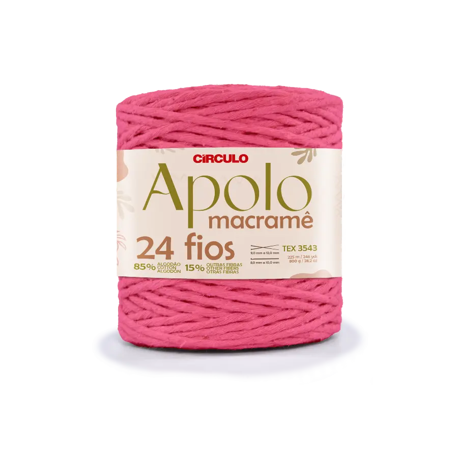 6122 APOLO MACRAME (85%% бавовна, 15%% інші волокна, 800г, 225 м 1 шт). Каталог товарів. Вязання. Пряжа Circulo
