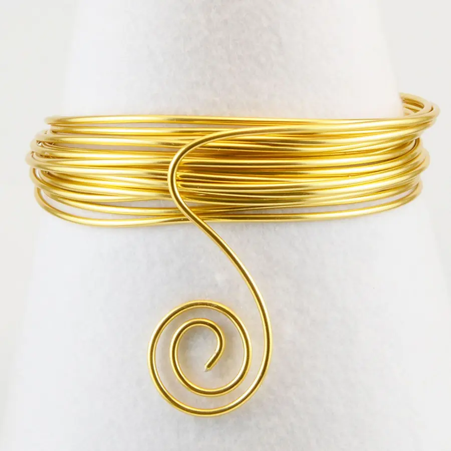 24240-003 Алюминиевая проволока круглая, 5м, цвет светлое золото. Каталог товарів. Інструменти та фурнітура. Декоративний дріт