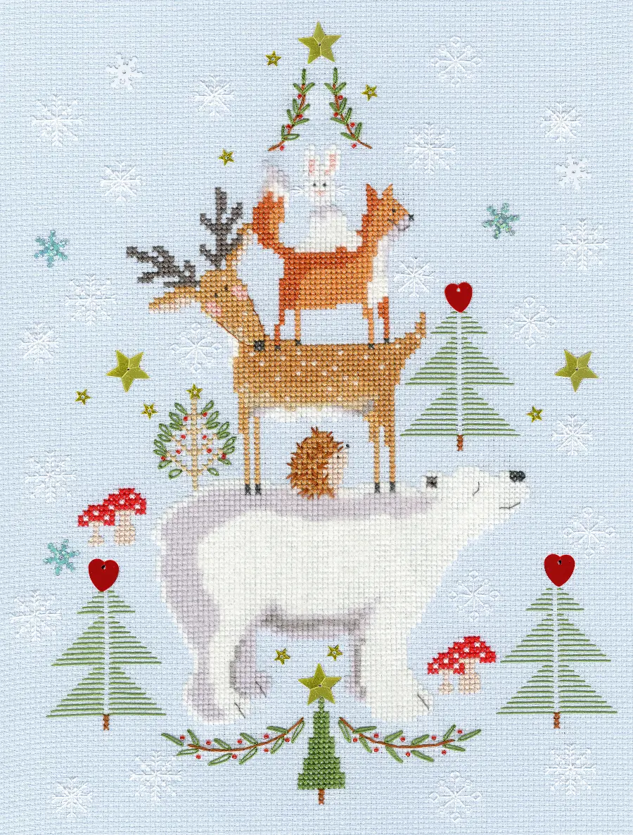 XX16 Набор для вышивания крестом Snowy Stack "Снежный стек" Bothy Threads. Каталог товарів. Набори