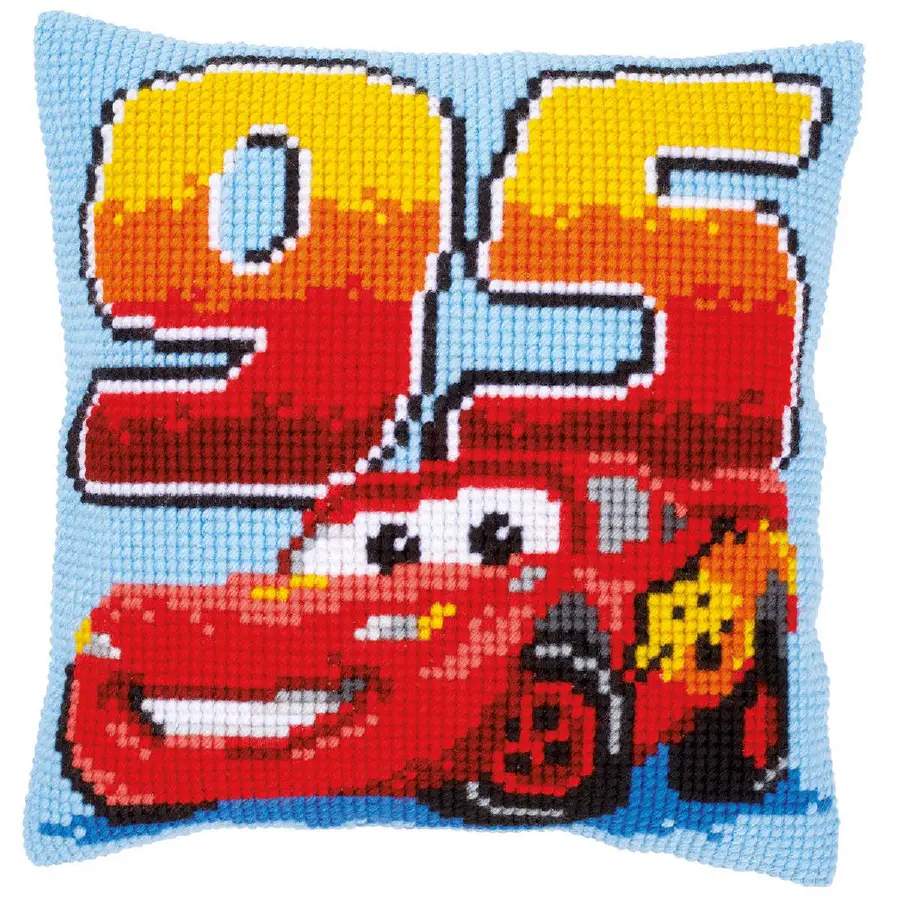 PN-0014586 Набор для вышивания крестом (подушка) Vervaco Disney "Lightning McQueen". Catalog. Kits