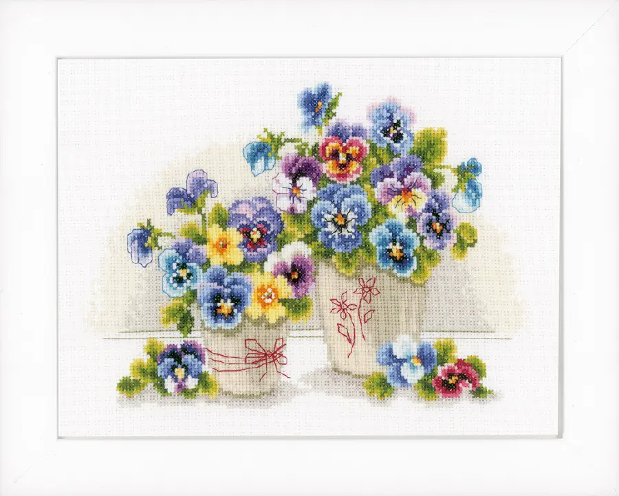 PN-0146578 Набор для вышивки крестом Vervaco Pretty pansies "Анютины глазки". Каталог товарів. Набори