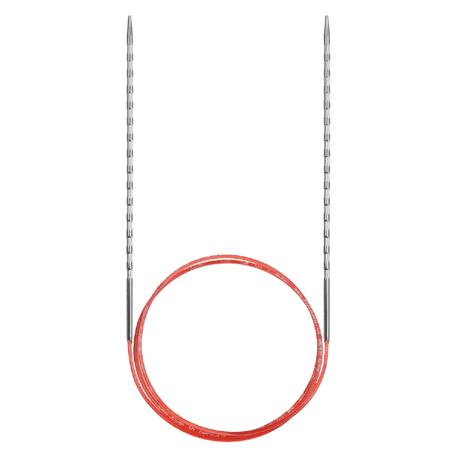 717-7 (120см/2,5мм) Кругова спиця квадратної форми/ латунь біла бронза з пластиковим кабелем, Addi. Каталог товарів. Вязання. Спиці