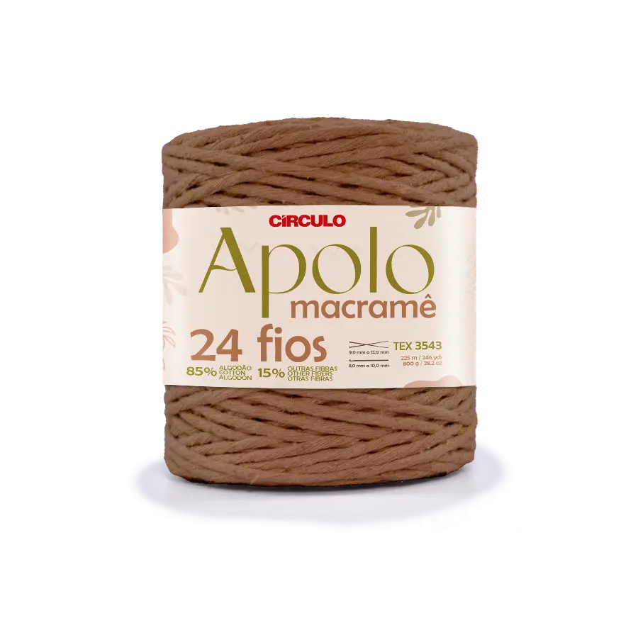 7466 APOLO MACRAME (85%% бавовна, 15%% інші волокна, 800г, 225 м 1 шт). Каталог товарів. Вязання. Пряжа Circulo