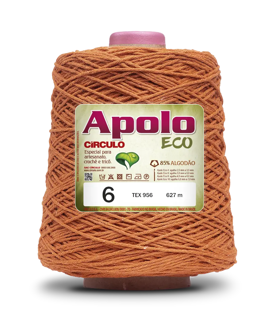 4445 APOLO ECO 6 пряжа (85%% бавовна, 15%% волокна, 600гр, 627м 1шт). Каталог товарів. Вязання. Пряжа Circulo