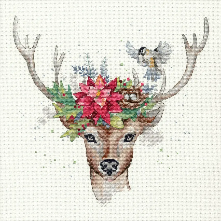 70-08981 Набор для вышивания крестом DIMENSIONS Woodland deer "Лесной олень". Catalog. Kits