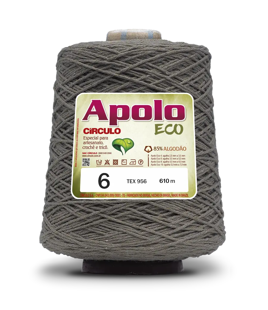 8107 APOLO ECO 6 пряжа (85%% бавовна, 15%% волокна, 600гр, 627м 1шт). Каталог товарів. Вязання. Пряжа Circulo