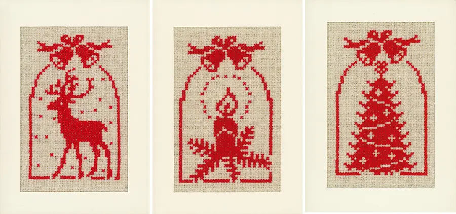 PN-0021444 Набор для вышивания крестом (открытки) Vervaco Jingle bells "Колокольчики". Catalog. Kits
