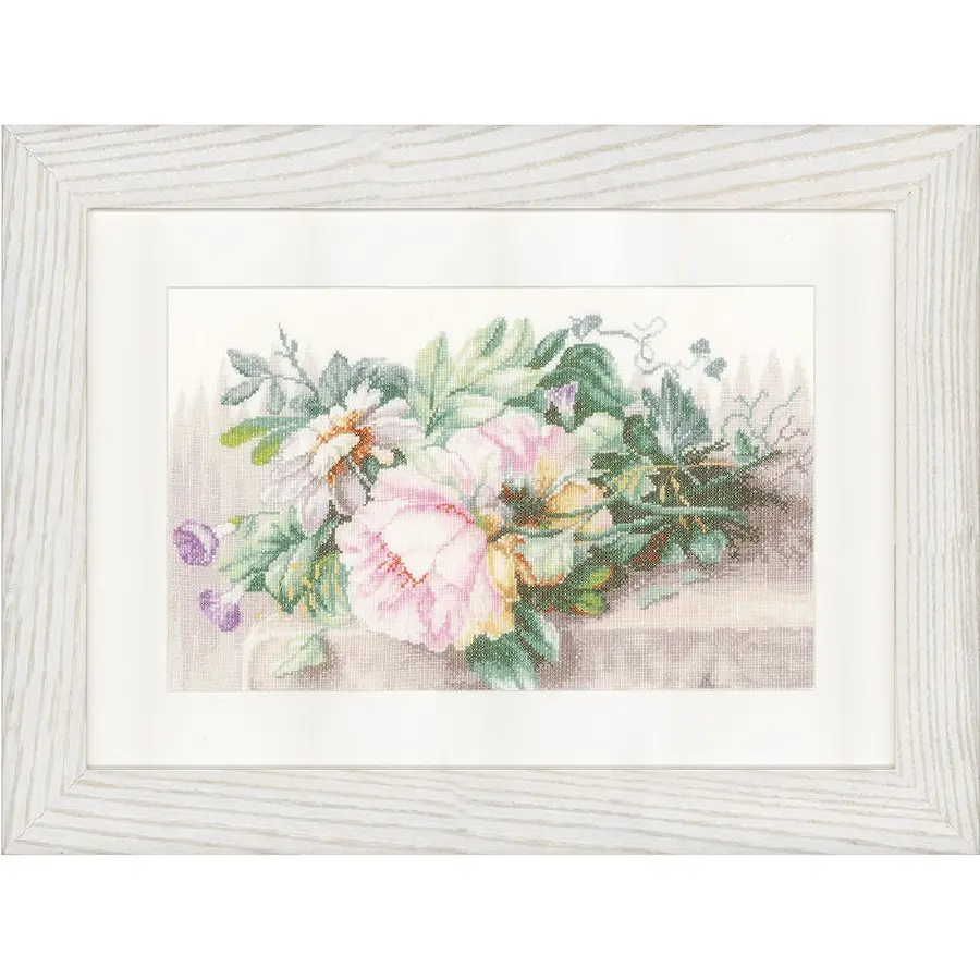 PN-0147588 Набор для вышивки крестом LanArte Still Life with Peonies and Morning Glory "Натюрморт с пионами и вьюнками". Каталог товарів. Набори