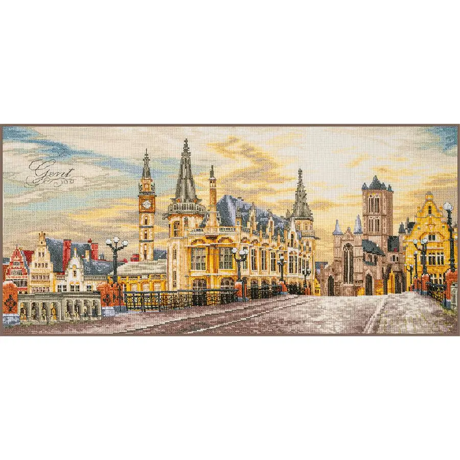 PN-0205236 Набір для вишивки хрестом LanArte Вид на місто Гент. Catalog. Kits