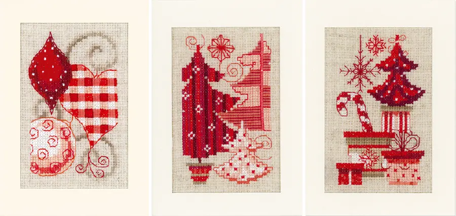 PN-0146572 Набор для вышивания крестом (открытки) Vervaco Christmas motifs "Рождественские мотивы". Catalog. Kits