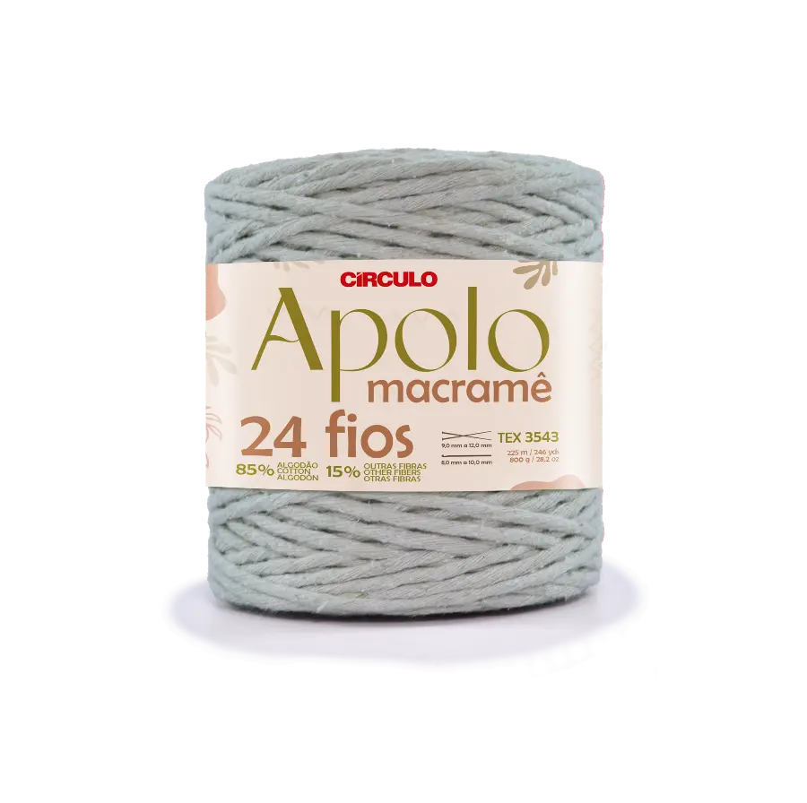 8473 APOLO MACRAME (85%% бавовна, 15%% інші волокна, 800г, 225 м 1 шт). Каталог товарів. Вязання. Пряжа Circulo