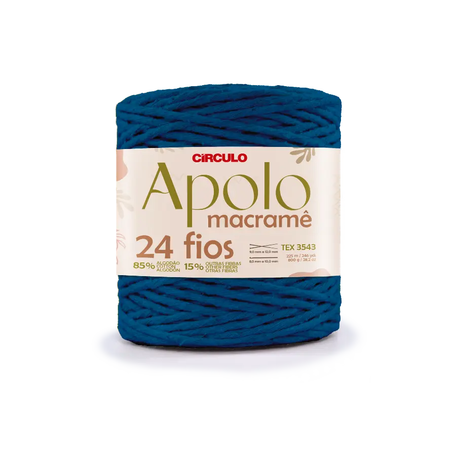 2775 APOLO MACRAME (85%% бавовна, 15%% інші волокна, 800г, 225 м 1 шт). Каталог товарів. Вязання. Пряжа Circulo