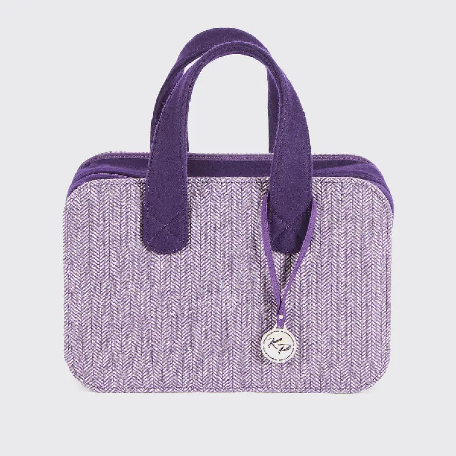 12833 Сумка Snug Doctor Bag - фіолетовий твід і фетр (маленька) KnitPro. Каталог товарів. Вязання. Аксесуари