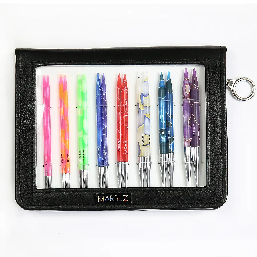 71506 Набор съемных спиц Marblz Deluxe 3.5  4,0  4,5  5,0  5,5  6,0  7,0  8,0 мм KnitPro. Каталог товарів. Вязання. Набори спиць та крючків