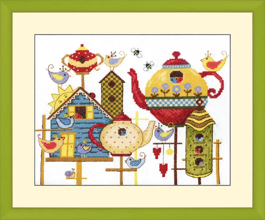 ВТ-108 Набор для вышивания крестом Crystal Art "Скворечники весной". Catalog. Kits