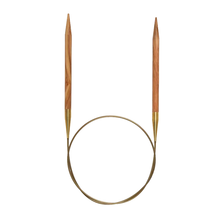 575-7 (80см/3,5мм) Кругові спиці з оливкового дерева, Addi. Каталог товарів. Вязання. Спиці