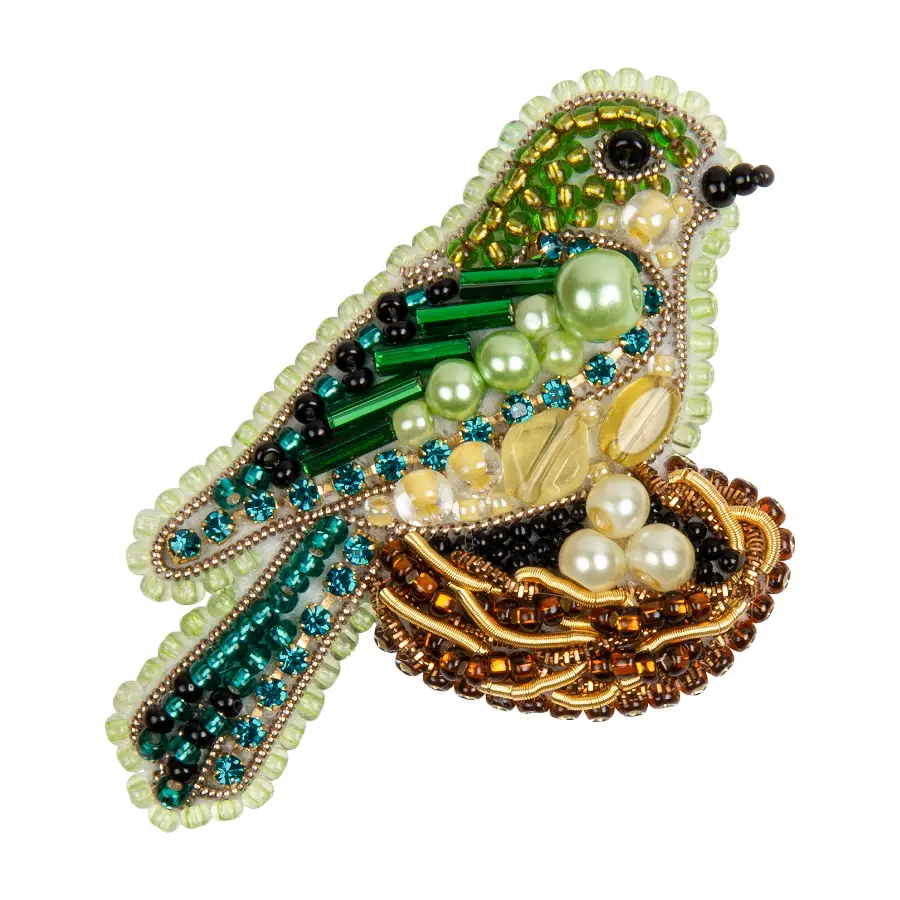 БП-314 Набор для изготовления броши Crystal Art "Птичка в гнезде". Catalog. Kits