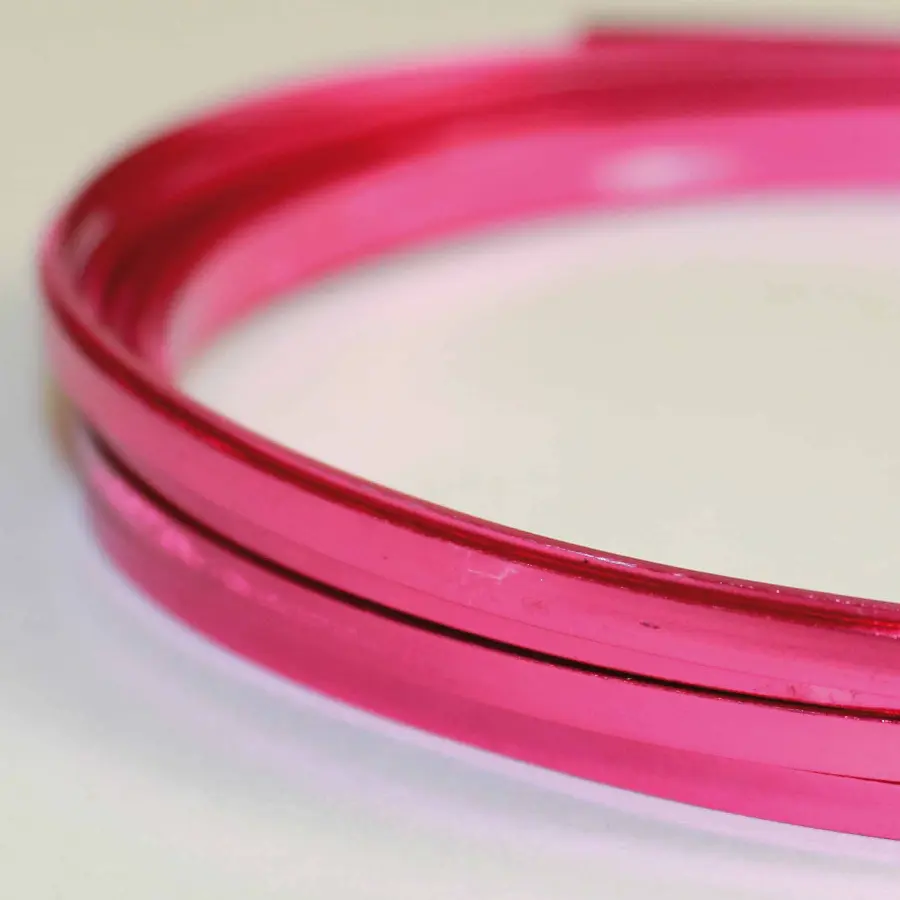 7714 Проволока художественная алюминиевая плоская, цвет №7 темно-розовый. Каталог товарів. Інструменти та фурнітура. Декоративний дріт