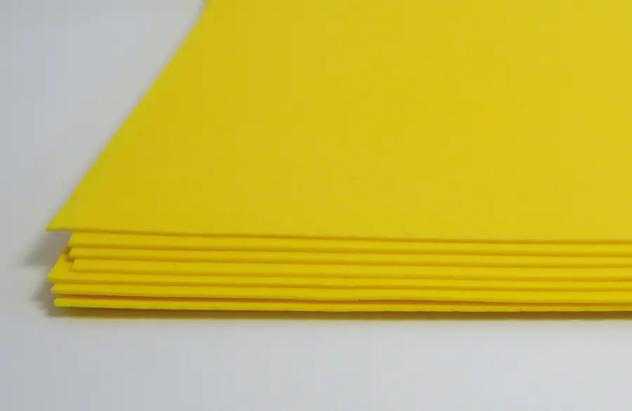 №122 темно-желтый, фоамиран иранский, 20*30 см. Каталог товарів. Творчість. Фоамиран