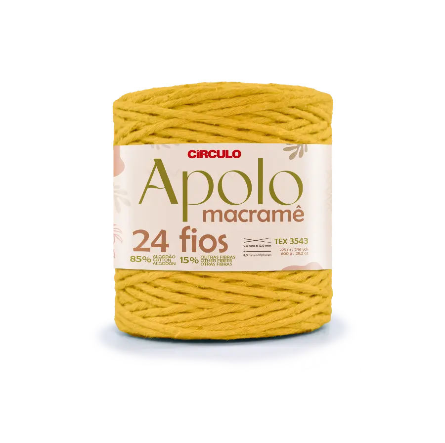 1660 APOLO MACRAME (85%% бавовна, 15%% інші волокна, 800г, 225 м 1 шт). Каталог товарів. Вязання. Пряжа Circulo