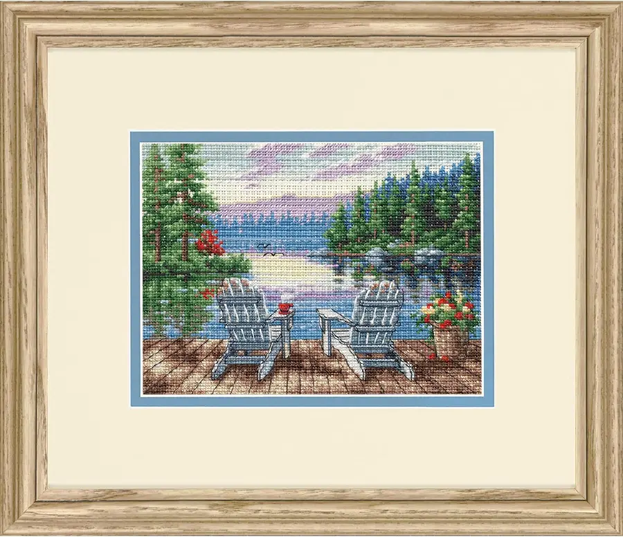 70-65231 Набір для вишивання хрестиком Lakeside Morning/Ранок на озері DIMENSIONS. Catalog. Kits