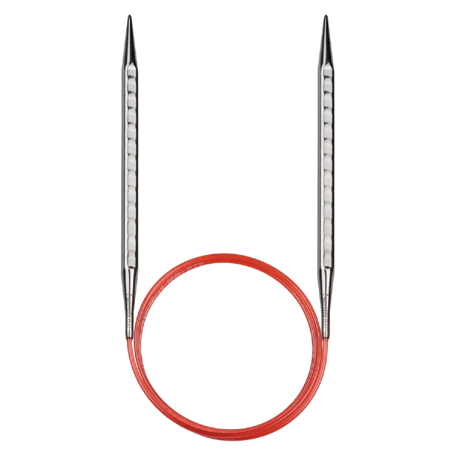 717-7 (60см/5,5мм) Кругова спиця квадратної форми/ латунь біла бронза з пластиковим кабелем, Addi. Каталог товарів. Вязання. Спиці