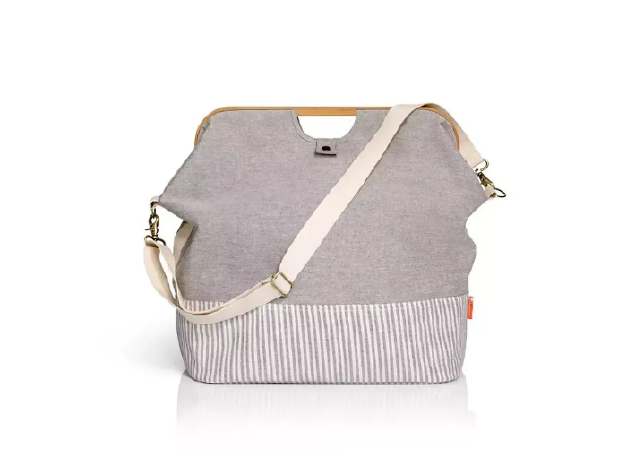 612561 Сумка Store & Travel (45х30х50), тканина/бамбук, сіра Prym. Каталог товарів. Вишивання/Шиття. Фурнітура Prym