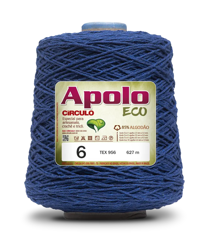 2775 APOLO ECO 6 пряжа (85%% бавовна, 15%% волокна, 600гр, 627м 1шт). Каталог товарів. Вязання. Пряжа Circulo