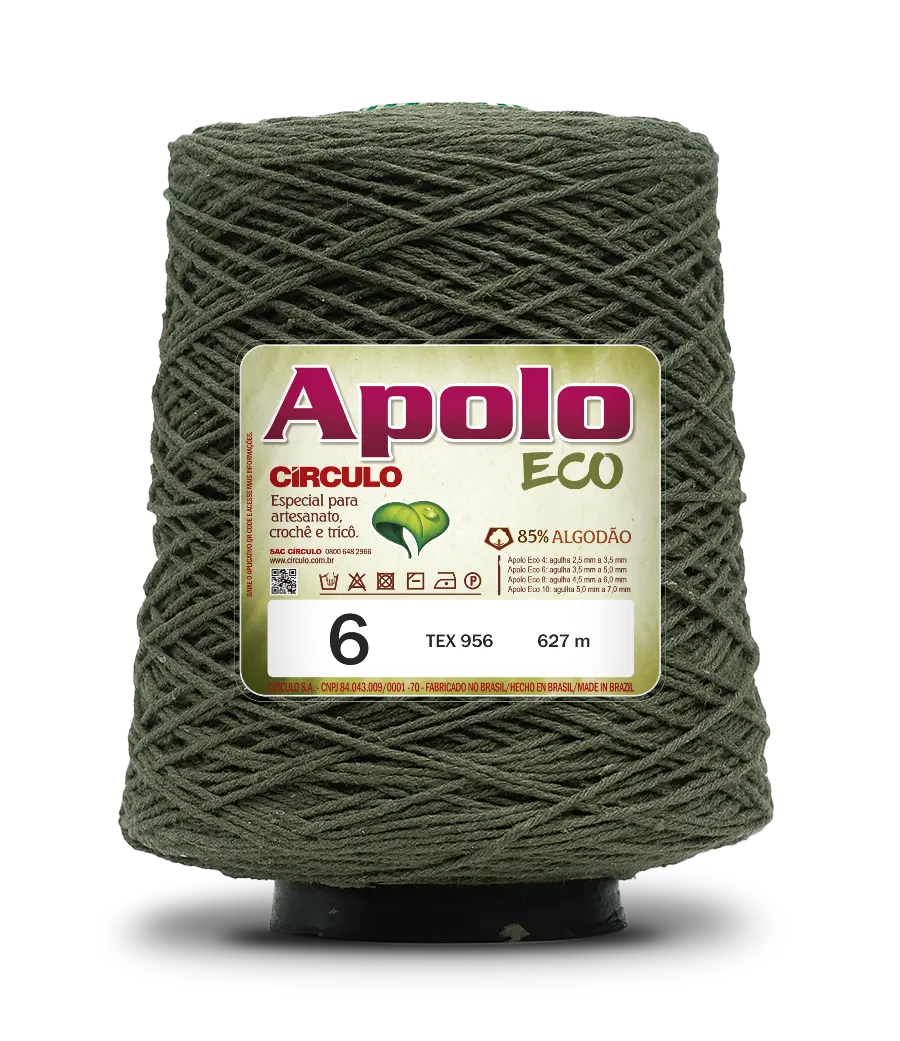 5368 APOLO ECO 6 пряжа (85%% бавовна, 15%% волокна, 600гр, 627м 1шт). Каталог товарів. Вязання. Пряжа Circulo