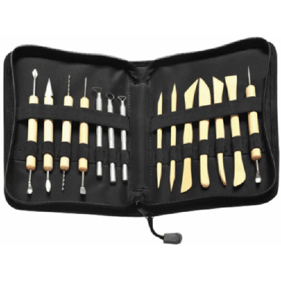 10460 Пенал с инструментами для полимерной глины (иглы, лезвия, палочки для лепки). Каталог товарів. Інструменти та фурнітура. Інструменти ЧМ