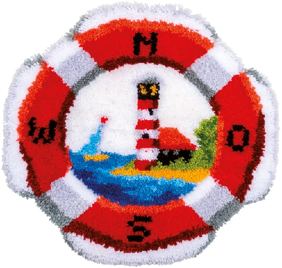 PN-0179633 Набор для вышивания коврика Vervaco Lifebuoy "Спасательный круг". Каталог товарів. Набори