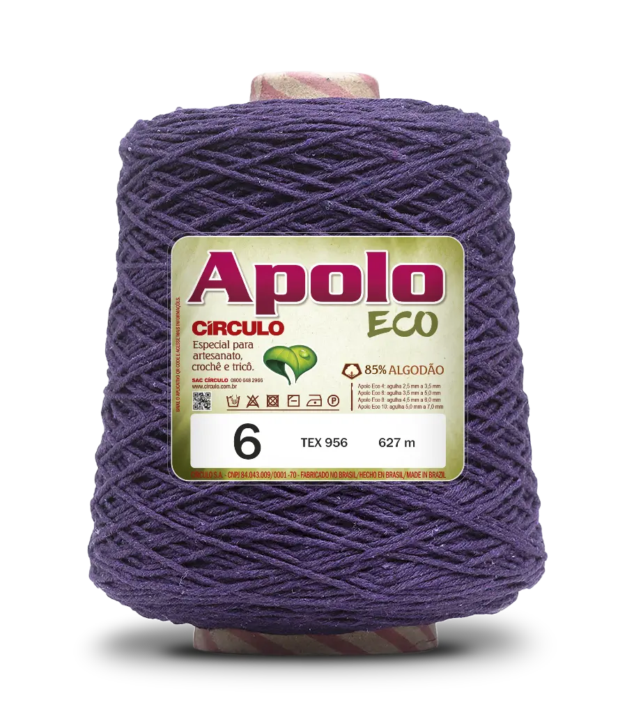 6498 APOLO ECO 6 пряжа (85%% бавовна, 15%% волокна, 600гр, 627м 1шт). Каталог товарів. Вязання. Пряжа Circulo